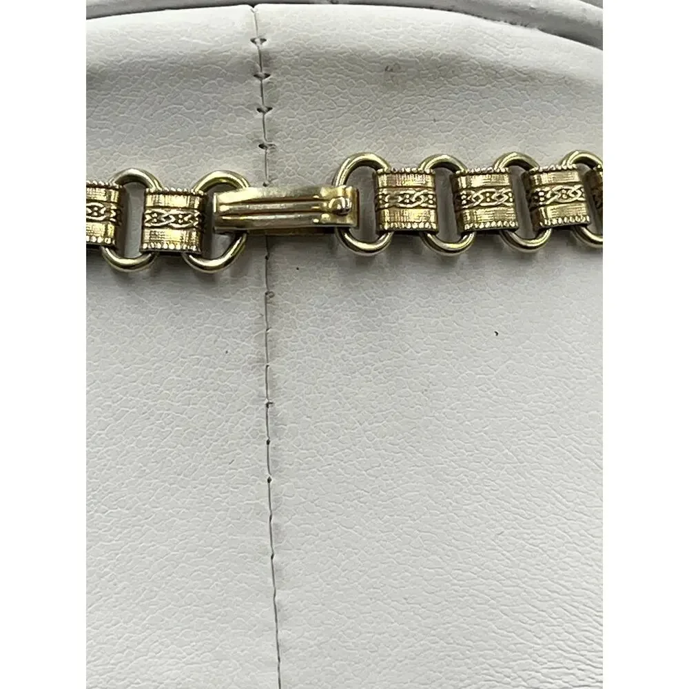 Vintage Gold Tone Book Chain Belt 34